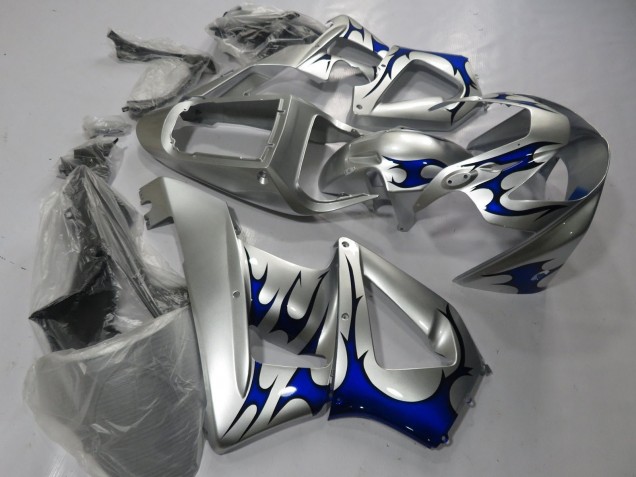 Carena Moto Honda CBR900RR 929 2000-2001 - Argento Blu Tribal