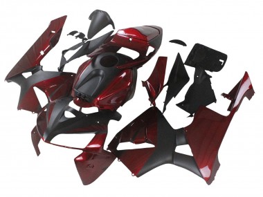 Carena Moto Honda CBR600RR 2005-2006 - Rosso Bordeaux Nero Opaco Fabbrica