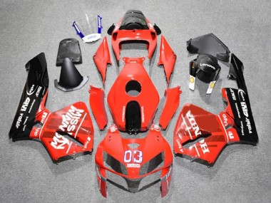 Carena Moto Honda CBR600RR 2005-2006 - Rosso Nero Bianco 03 Fabbrica