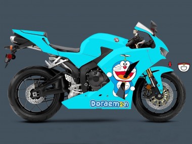 Carene Moto Honda CBR600RR 2013-2026 - Azzurro Chiaro Doraemon Fabbrica
