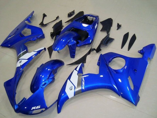 Carena Moto Yamaha YZF R6 2003-2004 - Blu Bianco OEM Stile