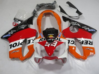 Carena Moto Honda CBR600 F4i 2004-2007 - Arancia Bianco Rosso Nero Lucido Repsol 93 Fabbrica