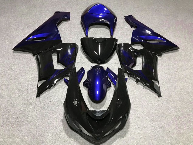 Carena Moto Kawasaki ZX6R 2005-2006 - Blu Nero Lucido