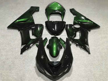 Carena Moto Kawasaki ZX6R 2005-2006 - Verde Nero Lucido Fabbrica
