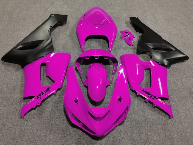 Carena Moto Kawasaki ZX6R 2005-2006 - Rosa Nero Opaco
