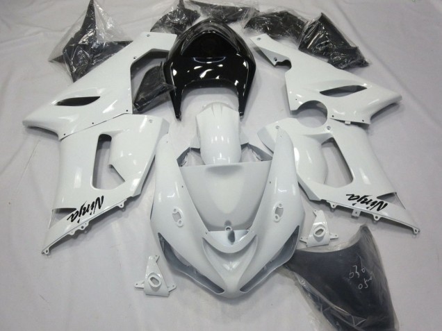 Carena Moto Kawasaki ZX6R 2005-2006 - Bianco Nero