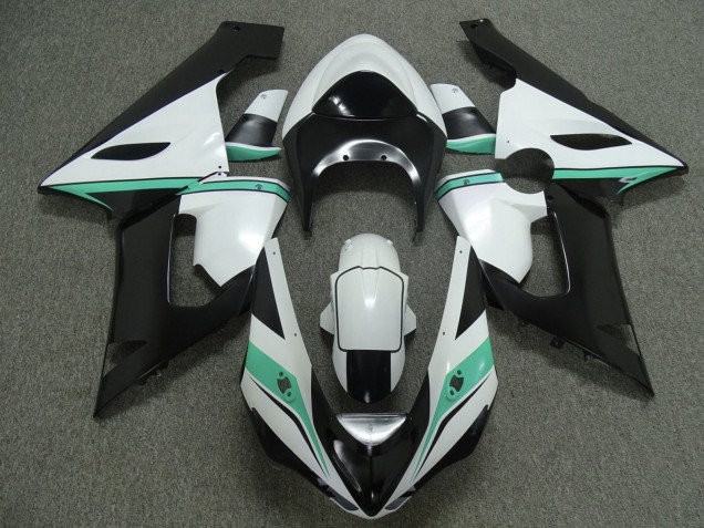 Carena Moto Kawasaki ZX6R 2005-2006 - Bianco Nero Verde