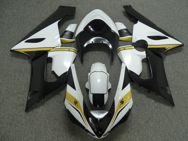 Carena Moto Kawasaki ZX6R 2005-2006 - Bianco Nero Giallo
