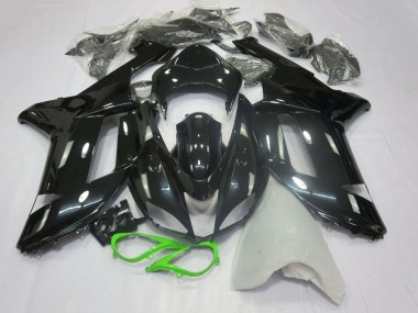 Carena Moto Kawasaki ZX6R 2007-2008 - Nero Lucido Neon Verde Fabbrica