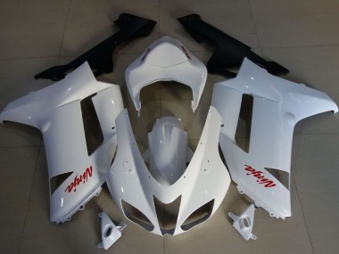 Carena Moto Kawasaki ZX6R 2007-2008 - Bianco Rosso Fabbrica