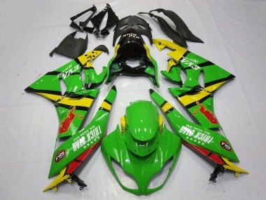 Carena Moto Kawasaki ZX6R 2009-2012 - Verde Giallo Rosso Nero Trick Star Red Bull Fabbrica
