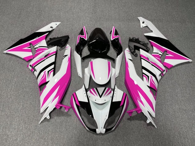 Carena Moto Kawasaki ZX6R 2009-2012 - Bianco Rosa Nero