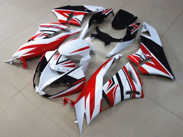 Carena Moto Kawasaki ZX6R 2009-2012 - Bianco Rosso Nero