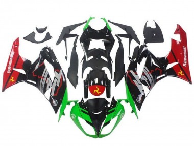 Carena Moto Kawasaki ZX6R 2009-2012 - Verde Nero Lucido Rosso Fabbrica
