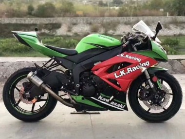 Carena Moto Kawasaki ZX6R 2009-2012 - Verde Rosso Nero Bianco L.K. Corsa Fabbrica