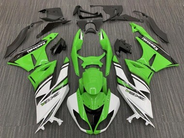 Carena Moto Kawasaki ZX6R 2009-2012 - Verde Bianco Nero Banda Fabbrica