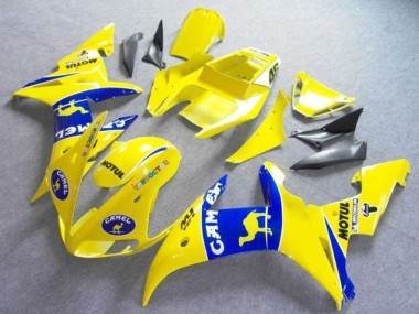 Carena Moto Yamaha YZF R6 2003-2004 - Giallo Blu Cammello Motul Fabbrica