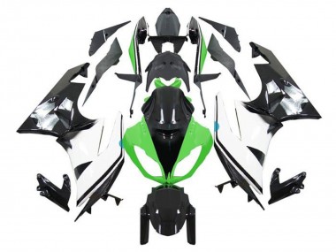 Carena Moto Kawasaki ZX6R 2009-2012 - Verde Bianco Nero Lucido Fabbrica
