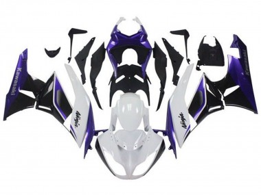Carena Moto Kawasaki ZX6R 2009-2012 - Viola Bianco Nero Fabbrica