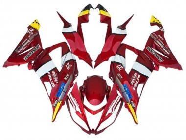 Carena Moto Kawasaki ZX6R 2013-2018 - Rosso Giallo Bianco Blu Fabbrica