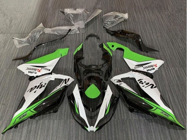 Carena Moto Kawasaki ZX6R 2013-2018 - Verde Bianco Nero