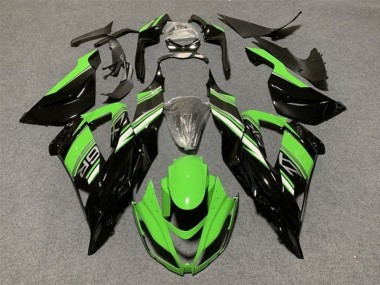 Kit Carena Moto Completo Kawasaki ZX6R 2013-2018 - Verde Nero Lucido Fabbrica