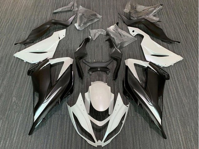 Kit Carena Moto Kawasaki ZX6R 2013-2018 - Bianco Nero Opaco
