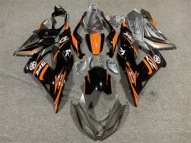 Carena Moto Kawasaki ZX6R 2013-2018 - Arancia Nero Lucido