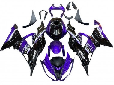 Carena Moto Kawasaki ZX6R 2013-2018 - Blu Nero Lucido Fabbrica