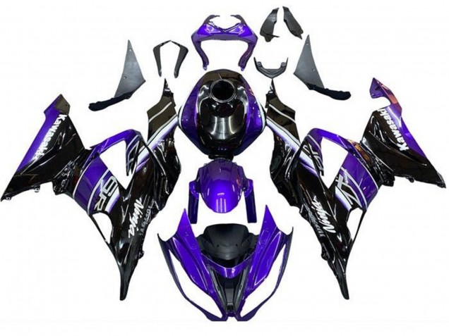 Carena Moto Kawasaki ZX6R 2013-2018 - Blu Nero Lucido