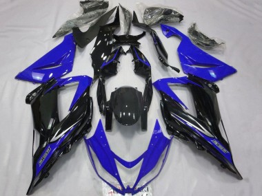 Carena Moto Kawasaki ZX6R 2013-2018 - Blu Nero Lucido Fabbrica