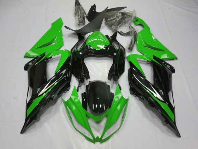 Carena Moto Kawasaki ZX6R 2013-2018 - Verde Nero Lucido