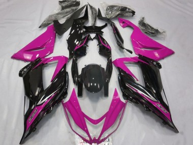 Carena Moto Kawasaki ZX6R 2013-2018 - Rosa Nero Lucido Fabbrica