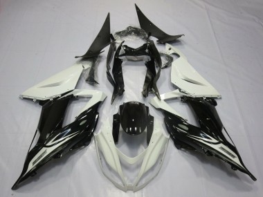 Carena Moto Kawasaki ZX6R 2013-2018 - Bianco Perla Nero Lucido Fabbrica