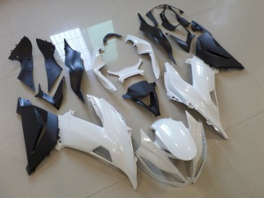 Carena Moto Kawasaki ZX6R 2013-2018 - Bianco Nero Opaco Fabbrica