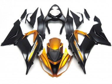 Carena Moto Kawasaki ZX6R 2013-2018 - Nero Opaco Oro Fabbrica