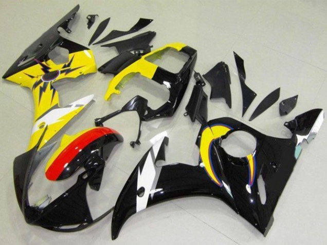 Carena Moto Yamaha YZF R6 2003-2004 - Giallo Rosso Nero Lucido