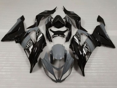 Carena Moto Kawasaki ZX6R 2013-2018 - Nardo Grigio Nero Lucido Fabbrica