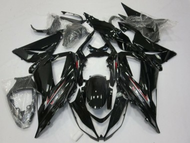 Carena Moto Kawasaki ZX6R 2013-2018 - Nero Lucido Argento Rosso Fabbrica