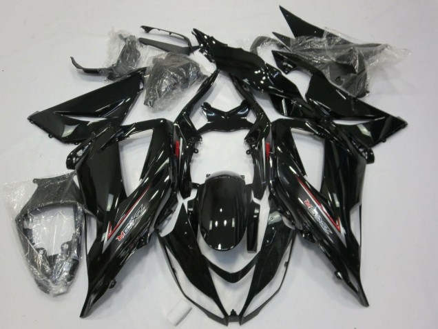 Carena Moto Kawasaki ZX6R 2013-2018 - Nero Lucido Argento Rosso