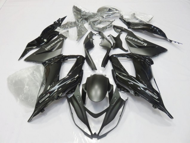 Carena Moto Kawasaki ZX6R 2013-2018 - Nero Lucido Nero Opaco