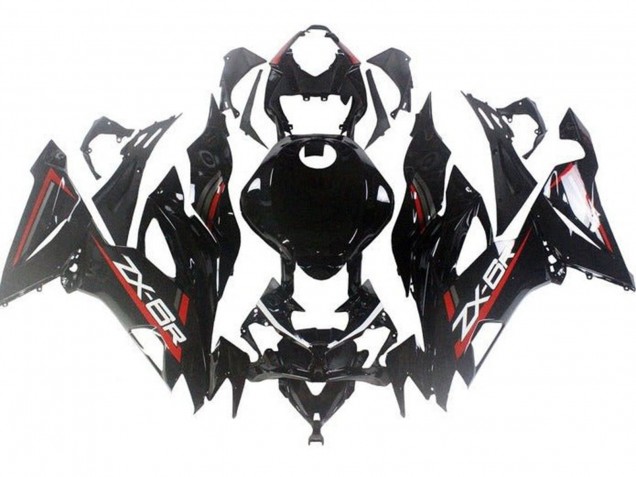 Carena Moto Kawasaki ZX6R 2019-2022 - Nero Lucido Rosso