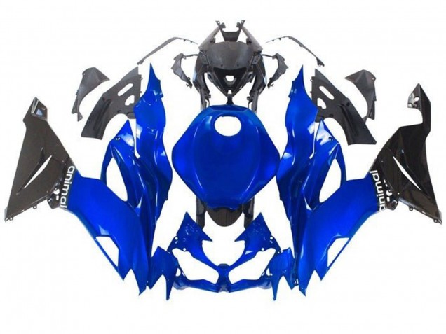Carena Moto Kawasaki ZX6R 2019-2022 - Blu Nero Lucido