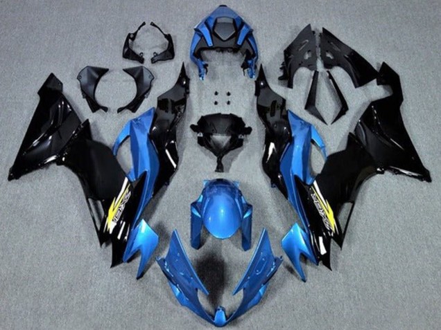 Carena Moto Kawasaki ZX6R 2019-2022 - Blu Nero Lucido Giallo
