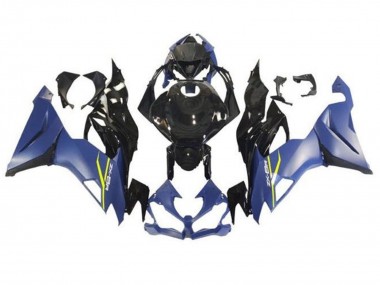 Carena Moto Kawasaki ZX6R 2019-2022 - Blu Opaco Nero Lucido Fabbrica