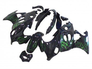 Carena Moto Suzuki GSX600F/GSX750F 2004-2006 - Nero Lucido Verde Fiamma Fabbrica