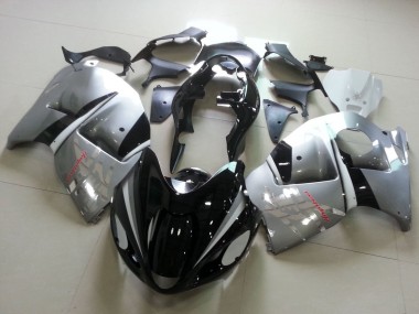 Carena Moto Suzuki GSXR1000 1996-2007 - Nero Lucido Argento Chrome Fabbrica