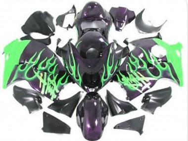 Carena Moto Suzuki GSXR1000 1996-2007 - Nero Lucido Verde Fiamma Fabbrica