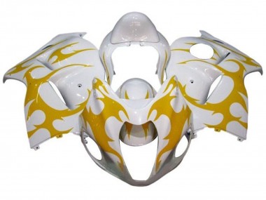 Carene Moto Suzuki GSXR 1300 Hayabusa 2008-2020 - Bianco Giallo Tribal Fabbrica