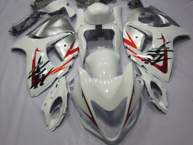 Carene Moto Suzuki GSXR 1300 Hayabusa 2008-2020 - Bianco Rosso Argento Fabbrica